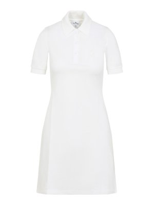 Courreges: knee length dresses - Piqu Polo Dress