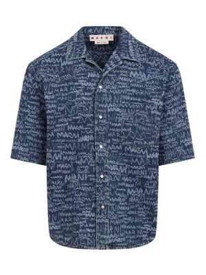 Marni: Chemises - Chemise - Bleu