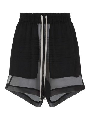 RICK OWENS: Trousers Shorts - Silk Shorts