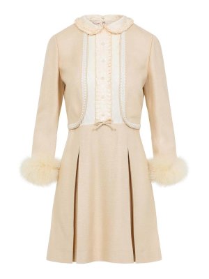 VALENTINO: ショートドレス - ショートドレス - ヌードカラー