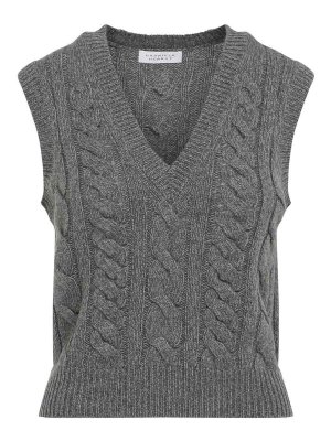 ジャケット GABRIELA HEARST MAYTE VEST Gabriela Hearst Mayte Vest in Light Grey Melange | FWRD
