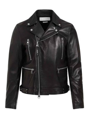 ALEXANDER MCQUEEN: casual jackets - Leather Biker Jacket