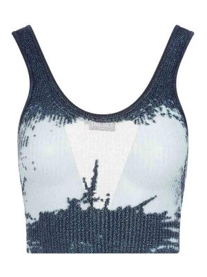 DIESEL: Tops y camisetas sin mangas - Top - Azul