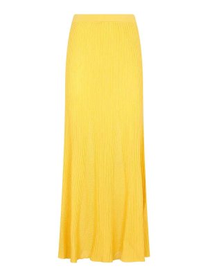 スカート BOTTEGA VENETA GRAINY ENGLISH EMBROIDERY MIDI SKIRT Buy Bottega Veneta Yellow English Embroidery Midi Skirt in