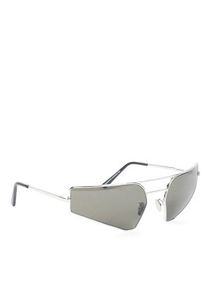 RICK OWENS: sunglasses - Prong Silver Sunglasses