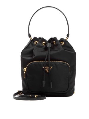 PRADA: cross body bags - Re-Nylon Bucket Bag