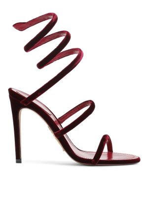 RENE CAOVILLA: sandals - Ren Caovilla Velvet Snake Sandals