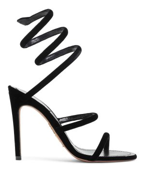RENE CAOVILLA: sandals - Ren Caovilla Velvet Snake Sandals