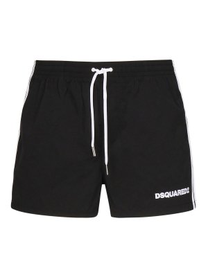 DSQUARED2: Swim shorts & swimming trunks - Midi Boxer With Logo