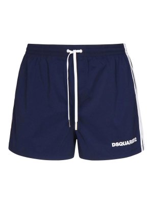DSQUARED2: Swim shorts & swimming trunks - Midi Boxer With Logo