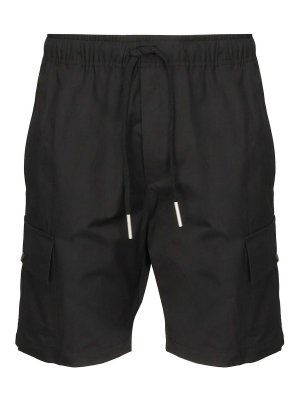 GIULIANO GALIANO: Trousers Shorts - Cargo Shorts In Linen And Cotton Blend