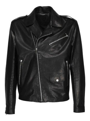 GIULIANO GALIANO: leather jacket - Leather Jacket