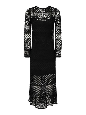 Pinko: maxi dresses - Long Crochet Dress With Openwork