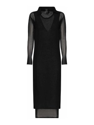 Pinko: knee length dresses - Midi Dress In Lightweight Cotton