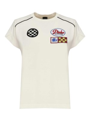 Tシャツ・カットソー PINKO Women Tops 104915A2H0Z05 White 104915A2H0-Z05-AA04