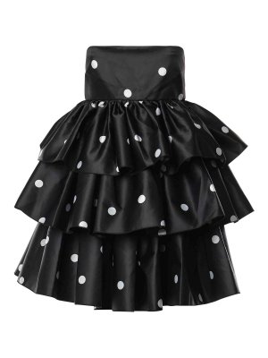 ROTATE Birger Christensen: abiti corti - Vestito  a pois satinato corto