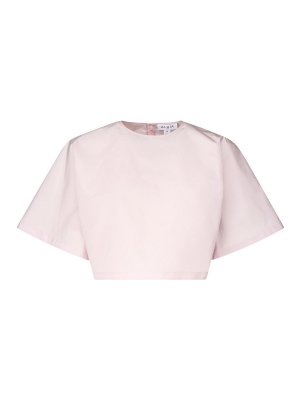 Alaïa: t-shirt - T-shirt in taffetta