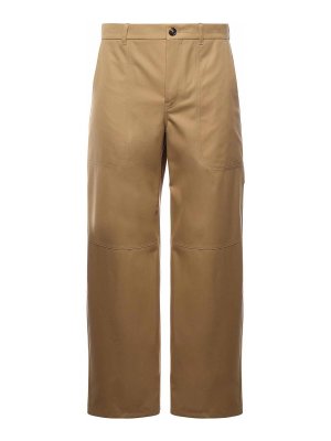 LOEWE: casual trousers - Cotton And Silk Cargo Pants