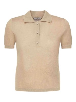MONCLER: polo shirts - Cotton Polo Shirt With Embroidered Logo