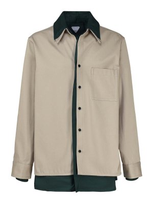 BOTTEGA VENETA: shirts - Double Layer Cotton Twill Shirt