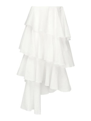 Khaite Lucian White Silk Skirt - White - Women