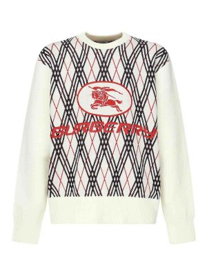 BURBERRY: crew necks - Argyle Check Pullover