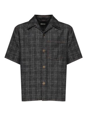 BURBERRY: shirts - Check Denim Shirt