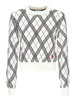 BURBERRY: crew necks - Argyle Cropped Sweater