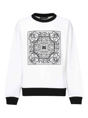 DOLCE & GABBANA: Sweatshirts und Pullover - Sweatshirt - Weiß