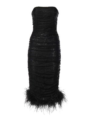 ALBERTO AUDENINO: knee length dresses - Lace Midi Dress