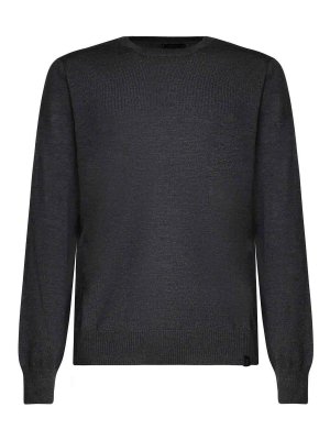 FAY: Suéteres con cuello pico - Suéter Cuello Redondo - Gris