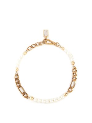 アクセサリーその他 SELF PORTRAIT JEWELS (PF25621NSL) Self Portrait Brass necklace with crystals - Silver | PF25621NSL