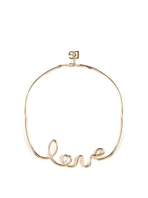 【DOLCE&GABBANA】ツイストワイヤーネックレス チェーンネックレス ツイステッドワイヤー&18Kイエローゴールド