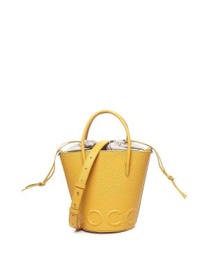 La Milanesa Love bucket bag in straw yellow color - Yellow