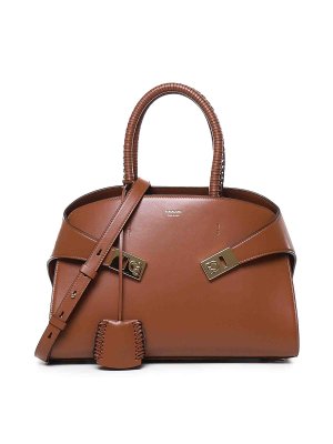 FERRAGAMO: Sacs à main - Sac Cabas - Marron