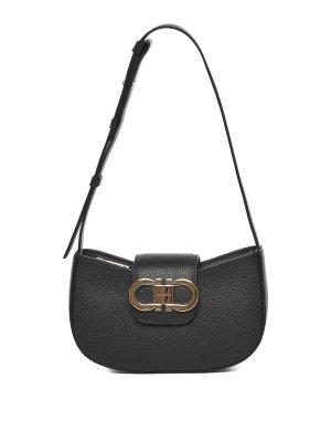 FERRAGAMO: borse a tracolla - Mini borsa a doppia gancini