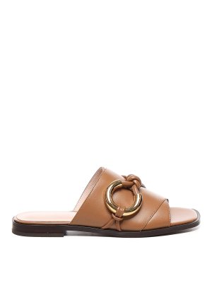 COCCINELLE: flat shoes - Carmy Smooth Flat Sandals
