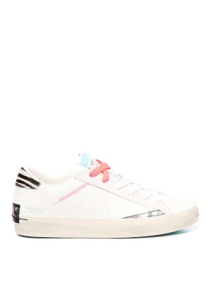 CRIME LONDON: trainers - Distressed Tropical Zebra Sneakers