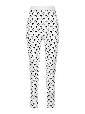 MARINE SERRE: Leggings - Leggins - Blanco