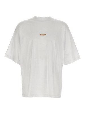 Tシャツ・カットソー CASABLANCA MOUNTAINS WAVES SCREEN T-SHIRT Casablanca Mountains Waves Screen T-Shirt - White