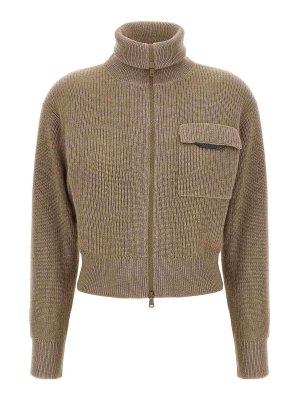 BRUNELLO CUCINELLI: Cardigans - Cardigan - Beige