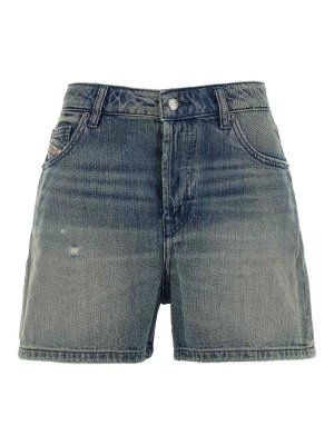 ショートパンツ GIVENCHY Woman Short Blue BW5168516D 457 Givenchy Mini Shorts in Washed Denim | Saks Fifth Avenue
