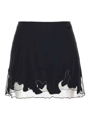 スカート ELISABETTA FRANCHI Women Mid Skirts IGO04746E2110 Black Elisabetta Franchi Skirts - Black - Women | GO04746E2