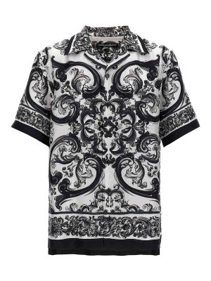 Dolce & Gabbana パイソン柄長袖シルクシャツ DOLCE&GABBANA バンダナ柄 コットン モノトーン 長袖 シャツ