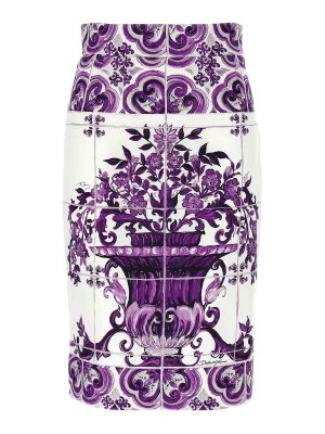 DOLCE & GABBANA: Faldas media pierna y semilargas - Falda Semilarga - Púrpura