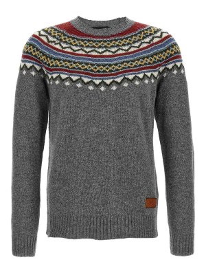 DSQUARED2: maglia collo rotondo - Maglione intarsio