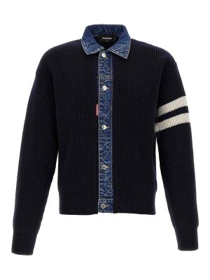 Giorgio Armani ネイビー カーディガン ジップアップカーディガン カシミア | Giorgio Armani