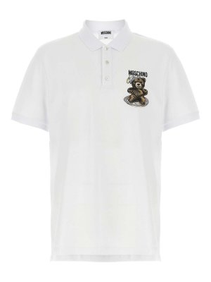 Tシャツ・カットソー MOSCHINO Men Polo Shirts A0718 20391001 WHITE 20499096_54636642_322.jpg