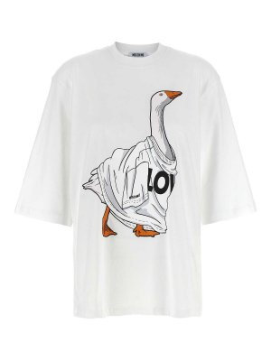 MOSCHINO: t-shirts - Front Print T-Shirt