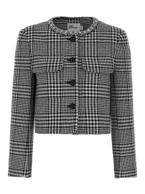 Self Portrait: blazers - Houndstooth Crystal Trim Blazer